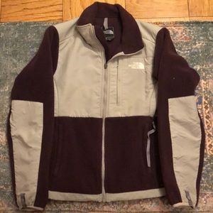 Purple and Gray North Face Fleece Jacket
